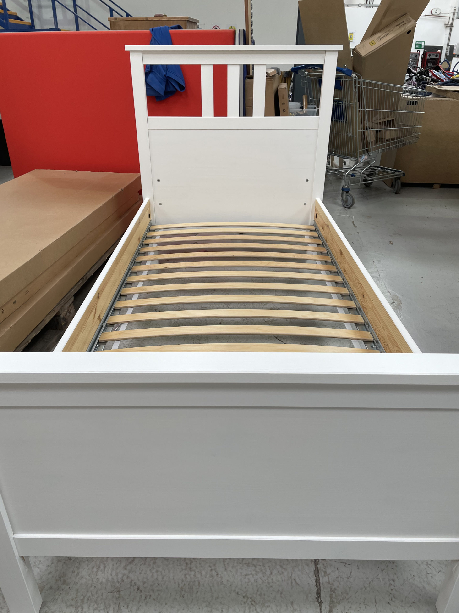 NEW - SINGLE SOLID PINE BED FRAME - STAINED & LAQUERED - Image 2