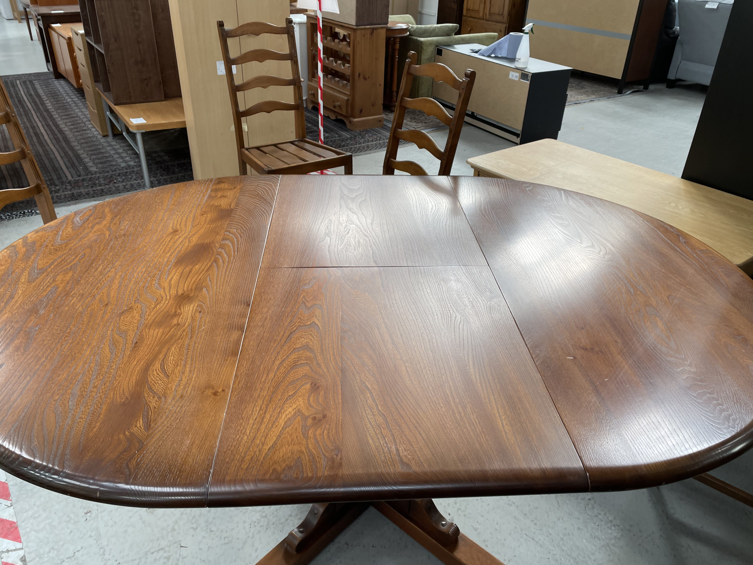 ERCOL EXTENDING TABLE & 6 CHAIRS The Newbury Community Resource Centre